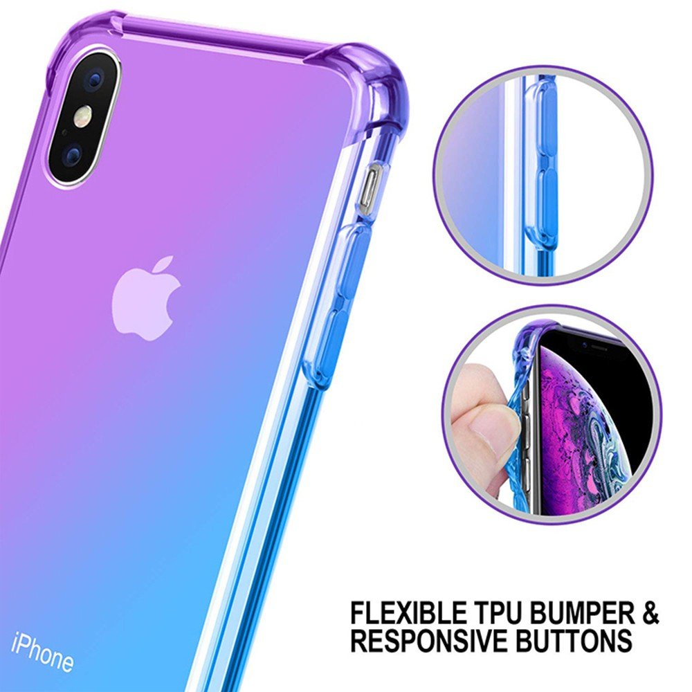 iPhone X Series Case Rainbow Bumper Clear